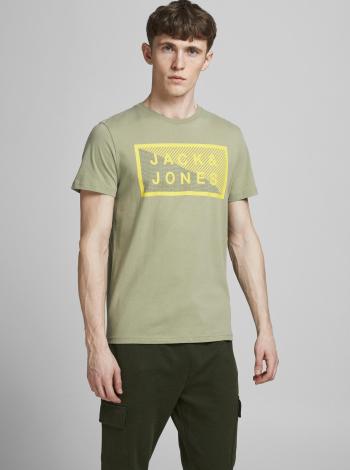 Světle zelené tričko s potiskem Jack & Jones Shawn