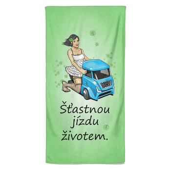 Osuška Šťastnou jízdu životem – kamion (Velikost osušky: 70x140cm)