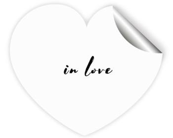 Samolepky srdce - 5 kusů in love