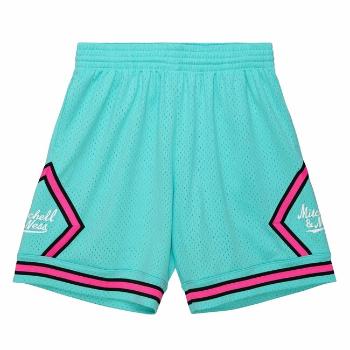 Mitchell & Ness Branded Diamond Script Shorts teal/pink - M