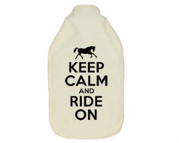Termofor zahřívací láhev Keep calm and ride on