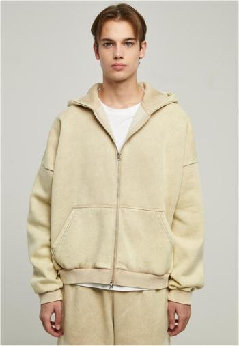 Urban Classics Heavy Sand Washed 90's Zip Hoody unionbeige - 4XL