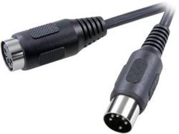 Konektor DIN audio prodlužovací kabel SpeaKa Professional SP-7869800, 1.50 m, černá