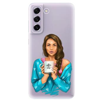 Odolné silikonové pouzdro iSaprio - Coffe Now - Brunette - Samsung Galaxy S21 FE 5G