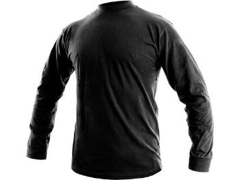 Pánské tričko s dlouhým rukávem PETR, černé, vel. XL