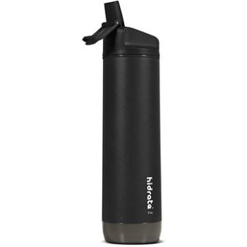 HidrateSpark Steel – chytrá lahev s brčkem, 620 ml, černá (HI-007-012)