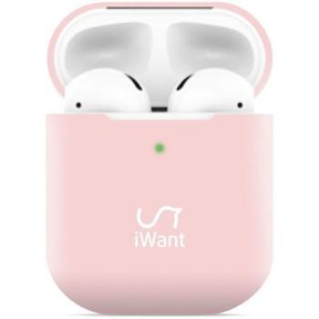 iWant AirPods 2.generace ultra-tenké pouzdro světle-růžové