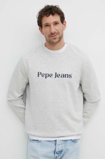 Mikina Pepe Jeans REGIS pánská, šedá barva, s potiskem, PM582667