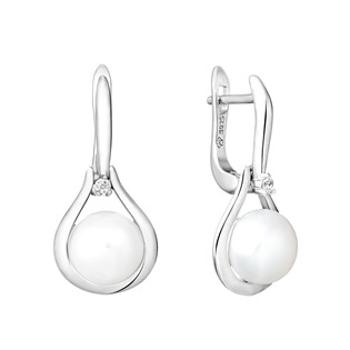 GAURA Perlové náušnice – bílé přírodní perly - GA1059