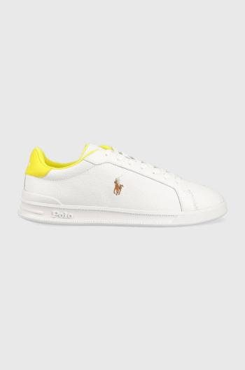 Kožené sneakers boty Polo Ralph Lauren HRT CT II bílá barva, 809892328002