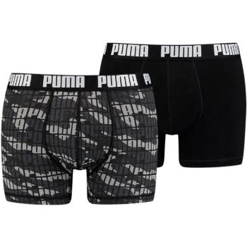 Puma MEN CAMO BOXER 2P Pánské boxerky, černá, velikost S