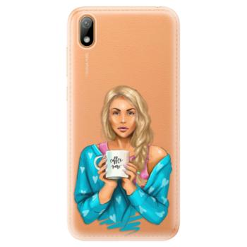 Odolné silikonové pouzdro iSaprio - Coffe Now - Blond - Huawei Y5 2019