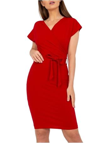 červené elegantní šaty s vázáním vel. S