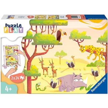 Ravensburger 055944 Puzzle & Play Dobrodružství na safari 2x24 dílků (4005556055944)