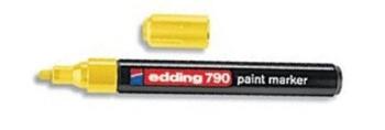 Popisovač Edding 790 lakový žlutý válcový hrot 2-3mm