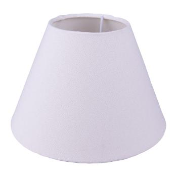Bílé látkové stínidlo lampy - Ø 23*15 cm / E27 6LAK0532