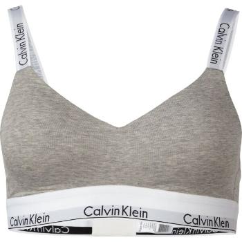 Calvin Klein MODERN COTTON-LGHT LINED BRALETTE Dámská podprsenka, šedá, velikost M
