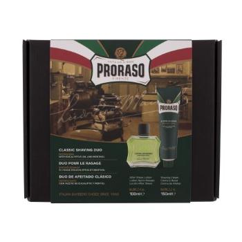 PRORASO Green Classic Shaving Duo dárková kazeta voda po holení Green 100 ml + krém na holení Green 150 ml pro muže poškozená krabička