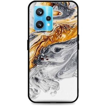 TopQ Kryt LUXURY Realme 9 Pro+ pevný Marble šedo-zlatý 73152 (Sun-73152)