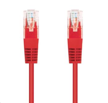 C-TECH kabel patchcord Cat5e, UTP, červený, 1m