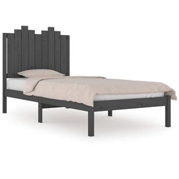 Rám postele šedý masivní borovice 75 × 190 cm Small Single, 3103740 (3103740)