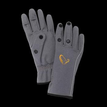 Savage gear rukavice softshell glove grey - l