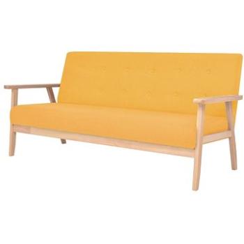 Sedačka Trojmístná sedačka, textil, žlutá (244659)