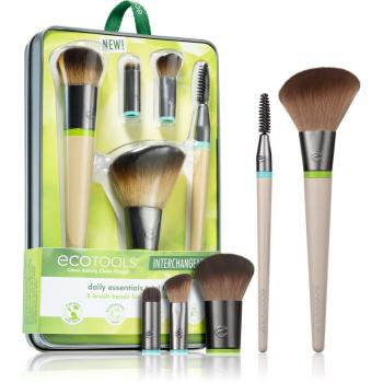 EcoTools Interchangeables™ Daily Essentials sada štětců s pouzdrem 5 ks