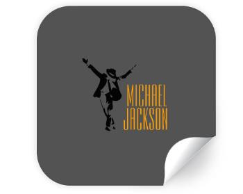 Samolepky čtverec - 5 kusů Michael Jackson
