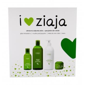 Ziaja Natural Olive dárková kazeta sprchový gel 500 ml + tělové mléko 400 ml + denní pleťová péče 50 ml + micelární voda 200 ml pro ženy