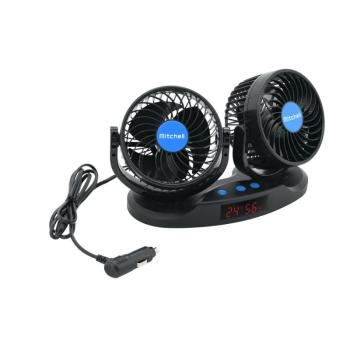 Ventilátor Duo s teploměrem (12V)