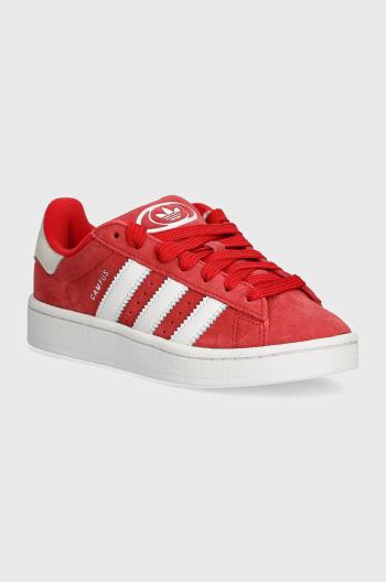 Kožené sneakers boty adidas Originals Campus 00s J červená barva, IG1230