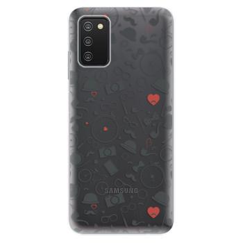 Odolné silikonové pouzdro iSaprio - Vintage Pattern 01 - black - Samsung Galaxy A03s