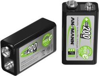 Akumulátor 9 V Ni-MH Ansmann maxE 6LR61, 200 mAh, 8.4 V 1 ks