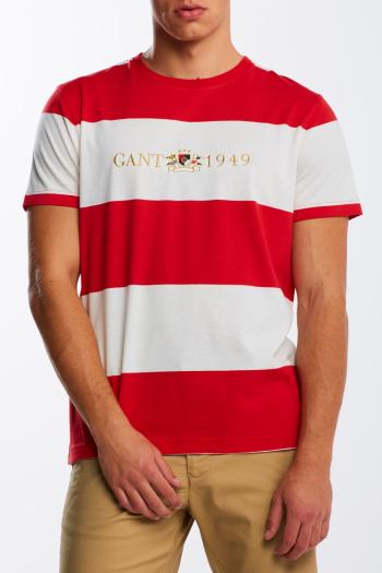 TRIČKO GANT D1. FLAG CREST SS T-SHIRT červená M