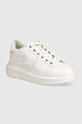 Kožené sneakers boty Karl Lagerfeld KAPRI bílá barva, KL62511A