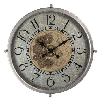 Velké kovové nástěnné hodiny s ozubenými kolečky – Ø 51*8 cm / 1*AA 6KL0591