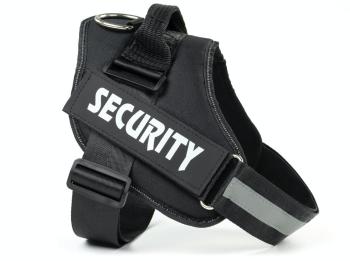 Vsepropejska Security černý postroj pro psa | 51 – 115 cm Barva: Černá, Obvod hrudníku: 75 - 102 cm