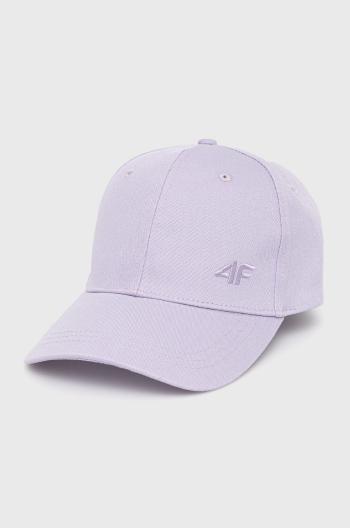 Bavlněná čepice 4F fialová barva, hladká