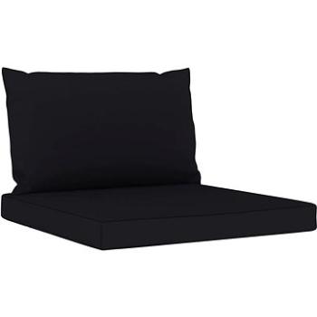 Podušky na pohovku z palet 2 ks černé textil (315059)