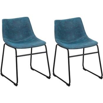 Sada dvou modrých židlí BATAVIA, 127411 (beliani_127411)