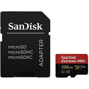 SanDisk MicroSDXC 256GB Extreme Pro + SD adaptér (SDSQXCZ-256G-GN6MA)