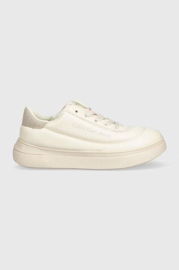 Dětské sneakers boty Calvin Klein Jeans béžová barva