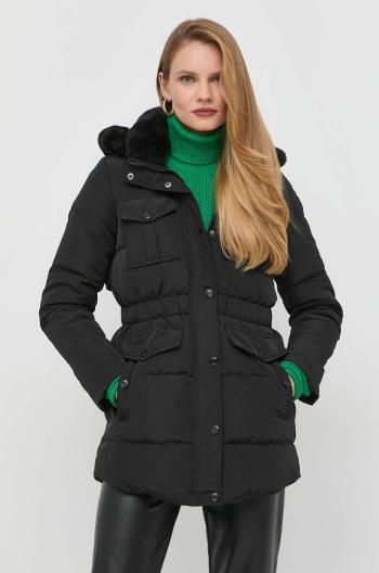 Péřová bunda Morgan dámská, černá barva, zimní
