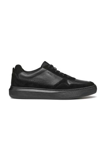 Kožené sneakers boty Geox U DEIVEN černá barva, U465WA 02247 C9999