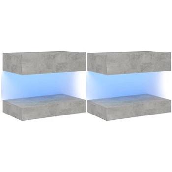Noční stolky 2 ks betonově šedé 60 × 35 cm dřevotříska (3079688)