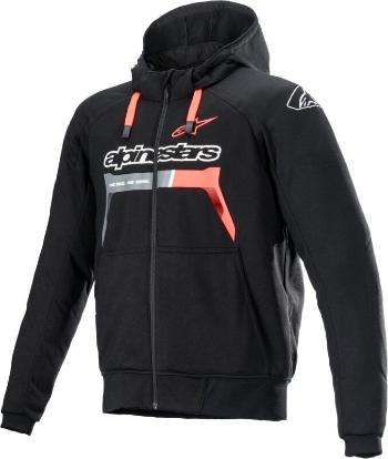 Alpinestars Chrome Ignition Hoodie Black/Red Fluorescent S Textilní bunda