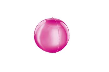 Balón foliový kulatý růžový 3D 62 cm - BALONČ