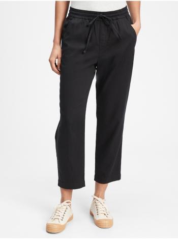 Černé dámské kalhoty easy straight pull-on pants GAP