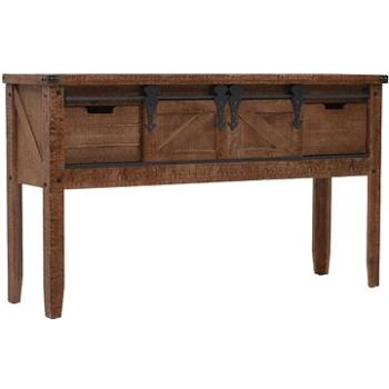 Konzolový stolek masivní jedlové dřevo 131x35,5x75 cm hnědý (246121)